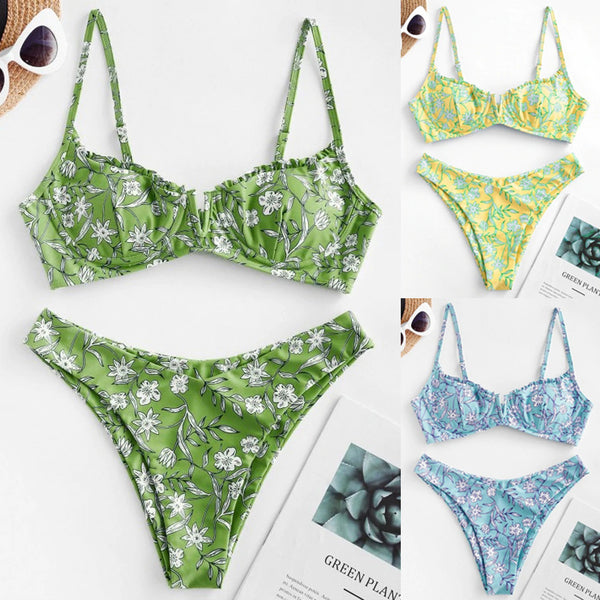 European and American Sexy Printed Split Bikini