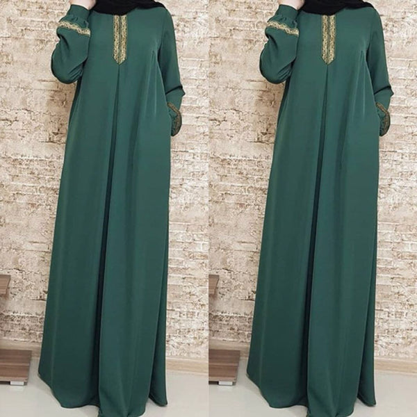 Ethnic Style Printed Princess Dress Loose Long Skirt Foreign Trade Dress